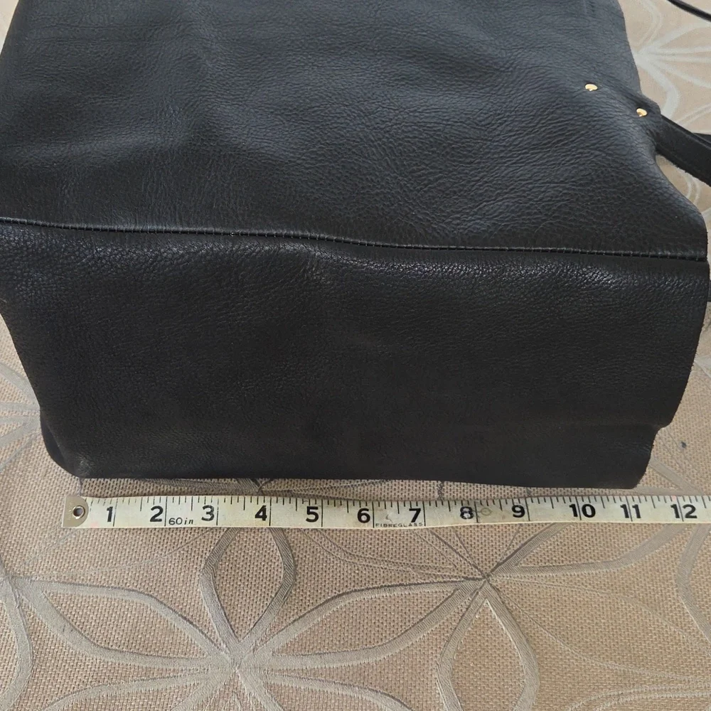 Baggu Oversized Black Leather Tote Bag!